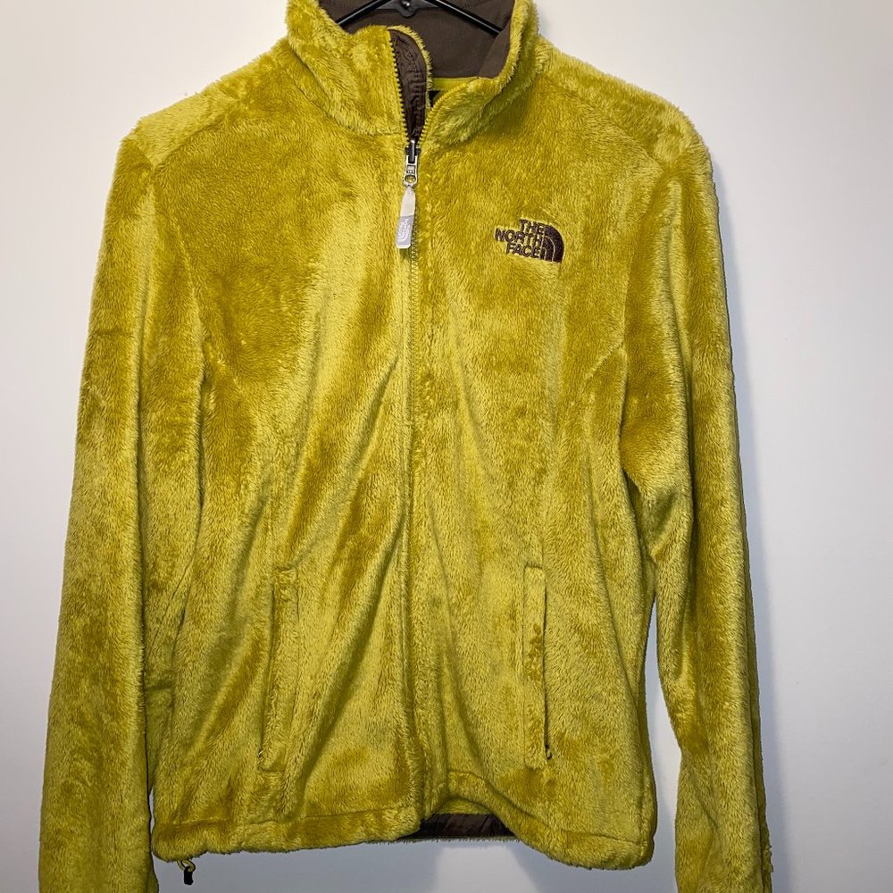 Highlighter Yellow Fuzzy The North Face Zip-up